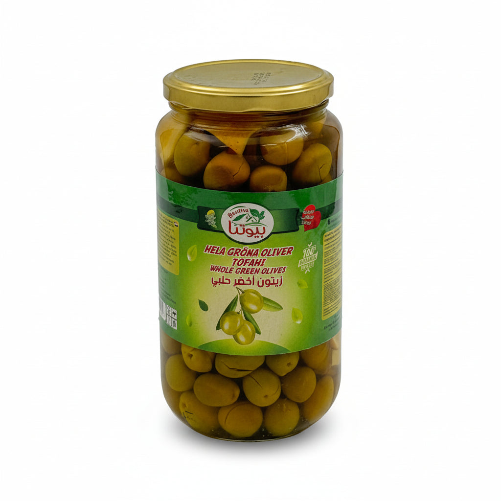 Beutna Hela Gröna Oliver Aleppo 1000g