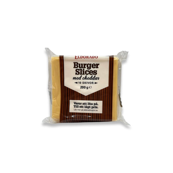 ELDORADO Burger Skivor Med Cheddar 200g