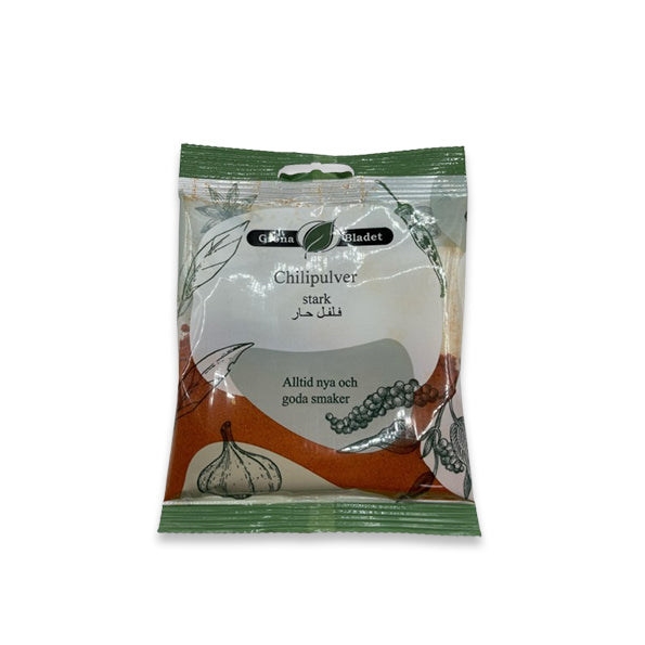 Gröna Bladet Chilipulver Stark 40g